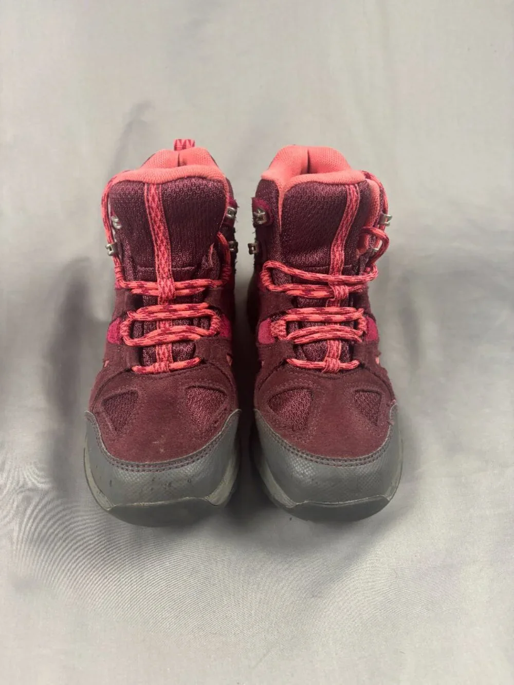 L.L. Bean Kids Trail Model Hiker Lace Up Boots Youth Kids Size 4.0 Black Cherry
